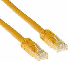 Мрежов пач кабел ACT U/UTP, CAT 6, RJ-45 - RJ-45, 2 m, Медни проводници, Жълт, Булк опаковка