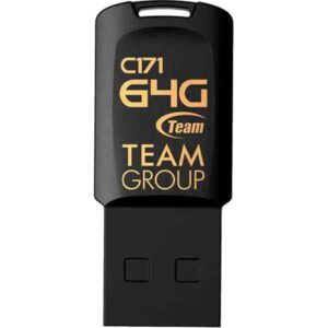 USB памет Team Group C171, 64GB, USB 2.0, Черен